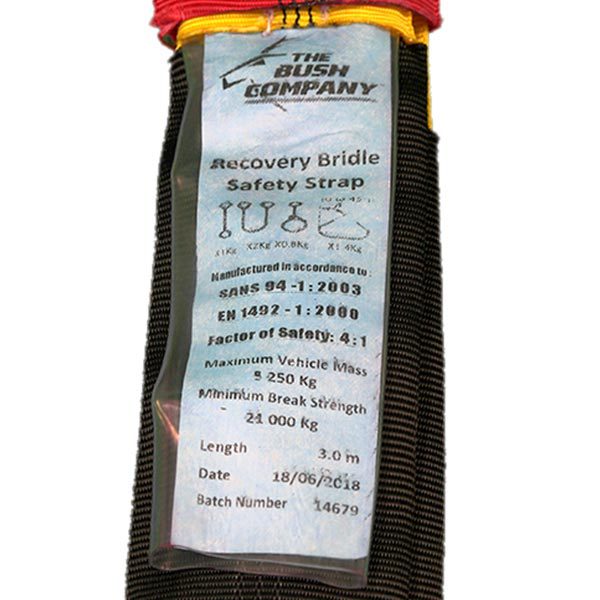 Recovery Bridle 21T 3m Heavy Duty - safety tag
