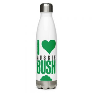Stainless Steel Water Bottle - Unlock Australia - I Love Aussie Bush Design